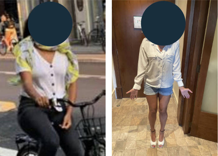 weight loss photographs after working with London weight loss coach Sophia 